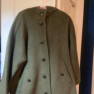 Women's green Madewell hooded jacket small